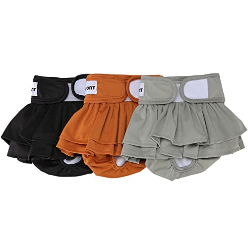 Avont 3 Pack Washable Dog Diapers Female, Reusable Dog Period Diapers