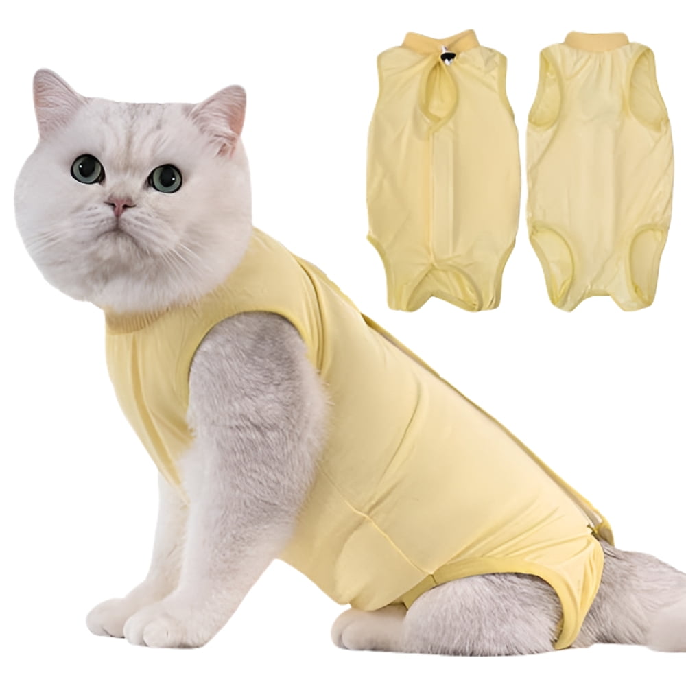 Avont Cat Recovery Suit - Kitten Onesie for Cats After Surgery, Cone of ...