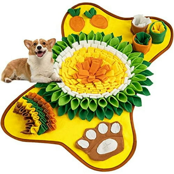 Avont Snuffle Mat for Dogs, Sniff Activity Mat Interactive Feeding Puzzle Slow Feeder for Puppies Cats Rabbits, Helps with Stress Relief Foraging Skills Brain Stimulation Enrichment