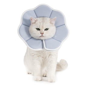 Avont Soft Cat Recovery Cone Collar, Adjustable Lightweight Kitten E-Collar for Small Dogs, Comfortable Neck Donut Stop Licking Scratching After Surgery -Grey(XS)
