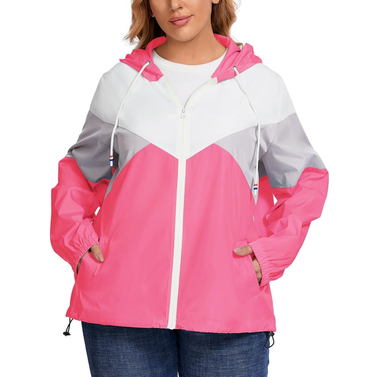Free Shipping! Avoogue Women Plus Size Waterproof Rain Jacket