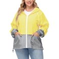 thumbnail image 1 of Avoogue Women Plus Size Waterproof Rain Jacket Raincoat Packable Outdoor Hooded Windbreaker, 1 of 8