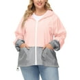 thumbnail image 1 of Avoogue Women Plus Size Waterproof Rain Jacket Raincoat Packable Outdoor Hooded Windbreaker, 1 of 8