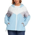 thumbnail image 1 of Avoogue Women Plus Size Waterproof Rain Jacket Raincoat Packable Outdoor Hooded Windbreaker, 1 of 7