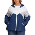 thumbnail image 1 of Avoogue Women Plus Size Waterproof Rain Jacket Raincoat Packable Outdoor Hooded Windbreaker, 1 of 7