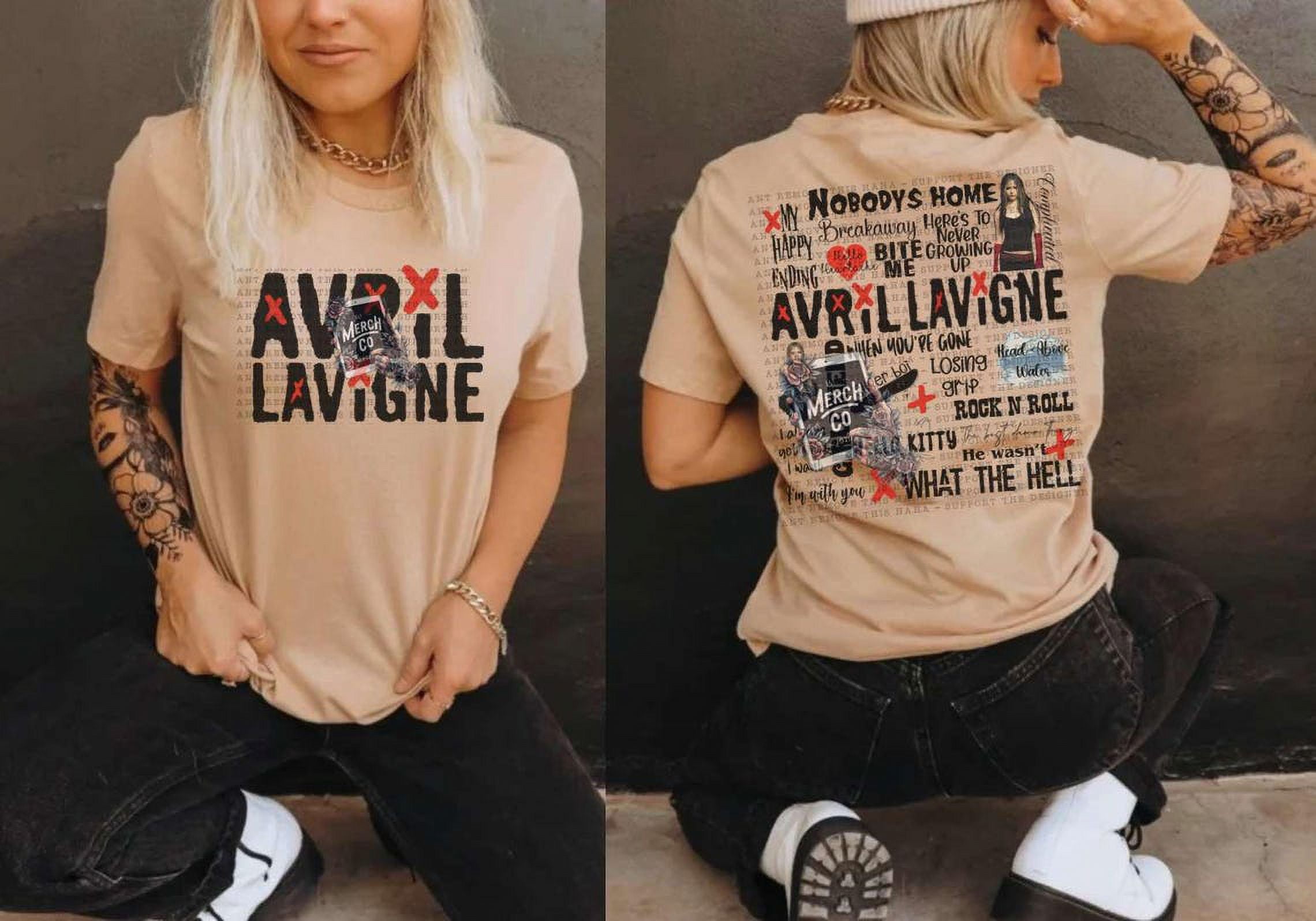 Avril Lavigne Music Shirt Song Title Tshirt