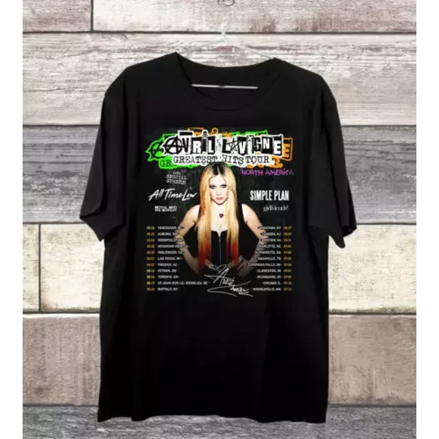 Avril Lavigne Summer 2024 Greatest Hits Tour Unisex Tshirt All Size