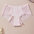 thumbnail image 1 of Avrnliq Full Coverage High Waisted Lace Panties for Women Pink - Seamless Soft Stretch Breathable Tummy Control Ladies Underwear,Size L, 1 of 4