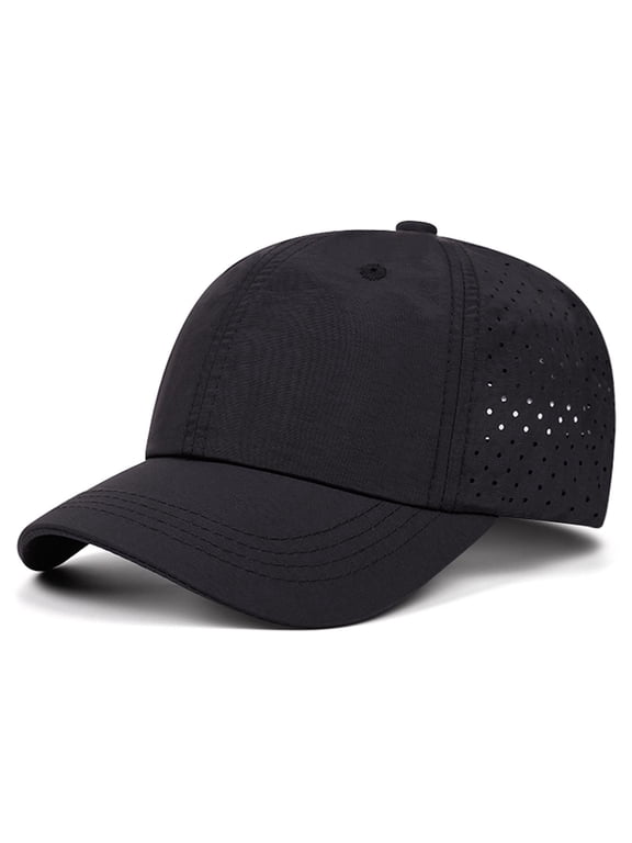 Kids' Quick-Dry Breathable Mesh Baseball Cap Lightweight Adjustable Sun Hat for Boys Girls Youth Kids Outdoor Sports & Daily Play Black