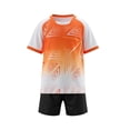 thumbnail image 1 of Avrnliq Kids Soccer Jersey Kit Breathable 2-Piece Uniform with Matching Shorts Lightweight Team Sportswear for Girls Boys,Size 5 T, 1 of 8