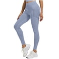 thumbnail image 1 of Avrnliq Light Blue Womens High-Waisted Workout Leggings with Side Pockets, 4-Way Stretch Moisture-Wicking No-Roll Waistband Active Leggings for Yoga Gym Daily Wear, S-XXXL,Size S, 1 of 8