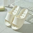 thumbnail image 1 of Avrnliq Quick-Dry Non-Slip EVA Womens Shower Slides, Seamless Open-Toe Lightweight Bathroom Pool Spa Bath Slippers in White,Size 36, 1 of 4