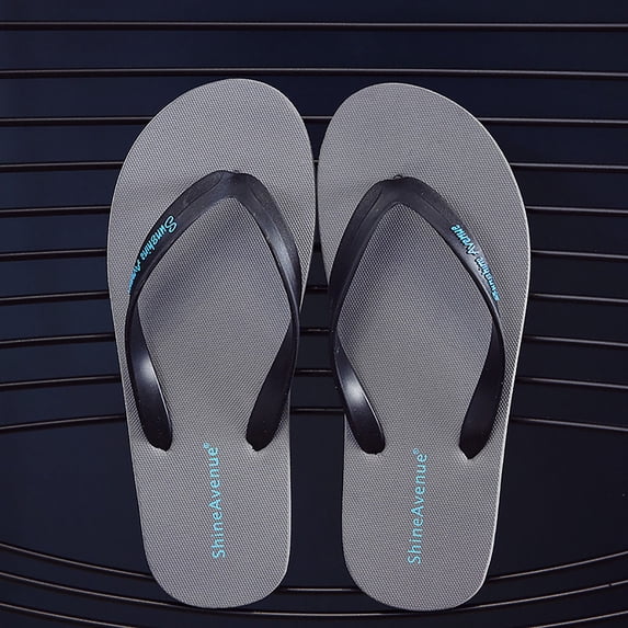 Avrnliq ShineAvenue Non-Slip Unisex Flip Flops - Waterproof Arch Support Lightweight Footwear for Beach Pool Home Daily Activities, Gray,Size 42