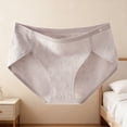 thumbnail image 1 of Avrnliq Tummy Control High Waisted Womens 100% Cotton Briefs, Seamless Floral Embossed Purple Underwear, Sizes M/L/XL,Size M, 1 of 6