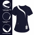 thumbnail image 1 of Avrnliq Women's Scrub Top V-Neck Modern Classic Fit with Functional Pockets, 1 of 8