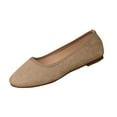 thumbnail image 1 of Avrnliq Womens Ballet Flats Slip On Comfortable for Work, Pointed Toe Everyday Flats with Padded Insole, Khaki,Size 40, 1 of 7