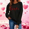 thumbnail image 1 of Avrnliq Womens Valentine's Day Hoodie Black Cozy Fleece Sweatshirt Romantic Gift for Wife or Girlfriend,Size S, 1 of 8