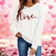 thumbnail image 1 of Avrnliq Womens Valentine's Day Hoodie White Cozy Fleece Sweatshirt Romantic Gift for Her, Girlfriend or Wife,Size XL, 1 of 8