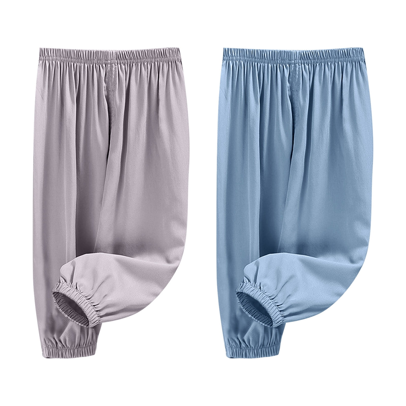 Avrntaa 2 PC Kids Summer Harem Pant Elastic Waist Joggers Baggy Pleated ...