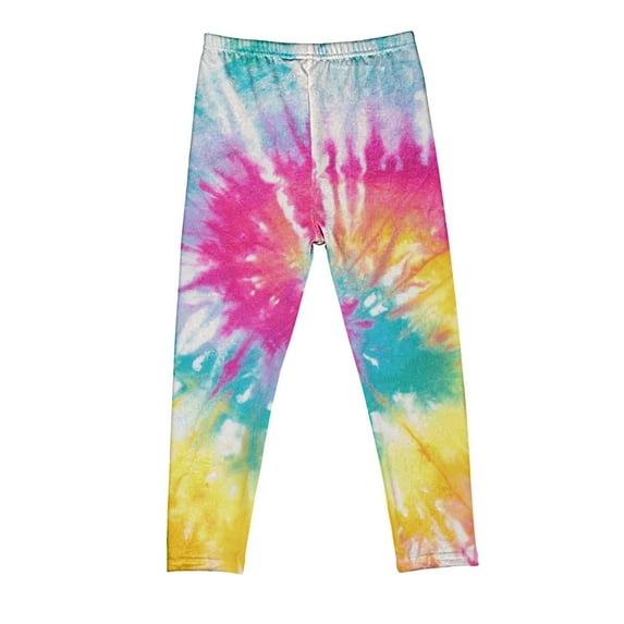 Avrntaa 3-8 Years Leggings for Girl - Toddler Rainbow Skinny Pants Casual High Waist Tie Dye Tights