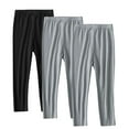 thumbnail image 1 of Avrntaa 3 PC Little Kids Fall Solid Bottoms Girls Boys Soft Thermal Leggings Elastic Waisted Pants for 2-13Y, 1 of 8