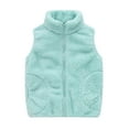 thumbnail image 1 of Avrntaa Baby Boys Fleece Vest - Toddler Warm Winter Sleeveless Jacket Solid Color Zipper Up Vest Green Jacket Size 6-7 Years, 1 of 8