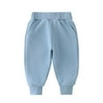 thumbnail image 1 of Avrntaa Baby Boys Girls Casual Sweatpants Toddler Kids Elastic Waist Jogger Pants Warm Cotton Pants for 8M-5Y, 1 of 5
