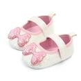 thumbnail image 1 of Avrntaa Baby Girl First Shoes - Toddler Mary Jane Flats Non Slip Rubber Sole with Bownot Pink Shoes Size 2.5Infant, 1 of 6