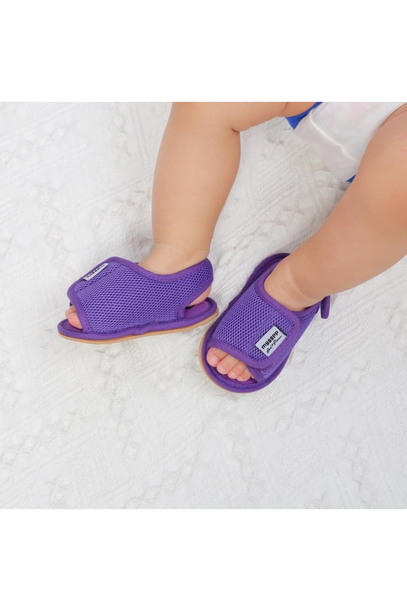 Baby Girls Summer Sandals - Non Slip Rubber Soft Sole Breathable First Walker Shoes Golf Shoes Size 6-12M