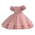 thumbnail image 1 of Avrntaa Baby Girls Tulle Princess Dress Satin Sleeve Tutu Party Dresses Toddler Girl Birthday Ball Gown, 1 of 5