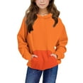 thumbnail image 1 of Avrntaa Cute Hoodies Sweatshirt for Teen Girls Oversized Long Sleeve Color Block Pullover Top with Pocket, 1 of 7