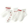 thumbnail image 1 of Avrntaa Cute Print Crew Socks for Kids Boys Girls Soft Cotton Ankle Dress Socks for 3-14 Years 5 Pairs, 1 of 3