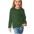 thumbnail image 1 of Avrntaa Fall Plain Tops for Toddler Girls Cute Crewneck Cotton Shirts Sweet Warm Layer T-Shirt, 1 of 7