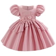 thumbnail image 1 of Avrntaa Flower Girls Ball Gown Satin Prom Wedding Dress Princess Party Birthday Pageant Evening Clothes for 1-5Y, 1 of 6