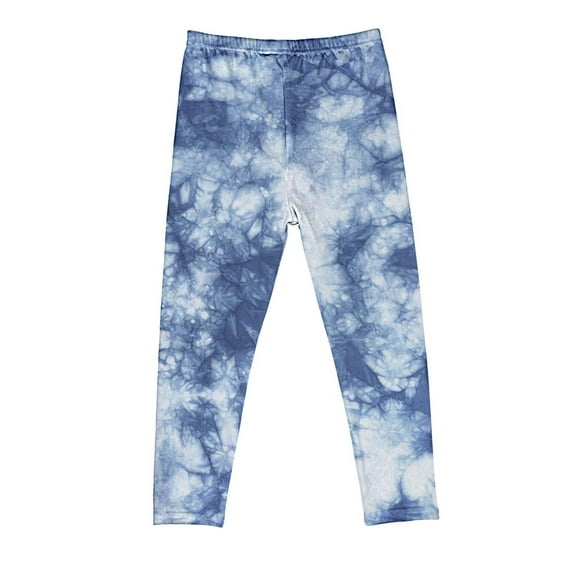 Avrntaa Footless Tights for Girls - Summer Tie Dye Skinny Pants Casual High Waist Leggings 3-8 Years
