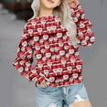 Avrntaa Girl Shirt Christmas Funny Santa Print Crewneck Casual Shirts