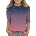 thumbnail image 1 of Avrntaa Girl's Glitter Tops Sequin Printed Tops Long Sleeves Sparkly Dressy Blouses Round Neck Loose Tops, 1 of 4