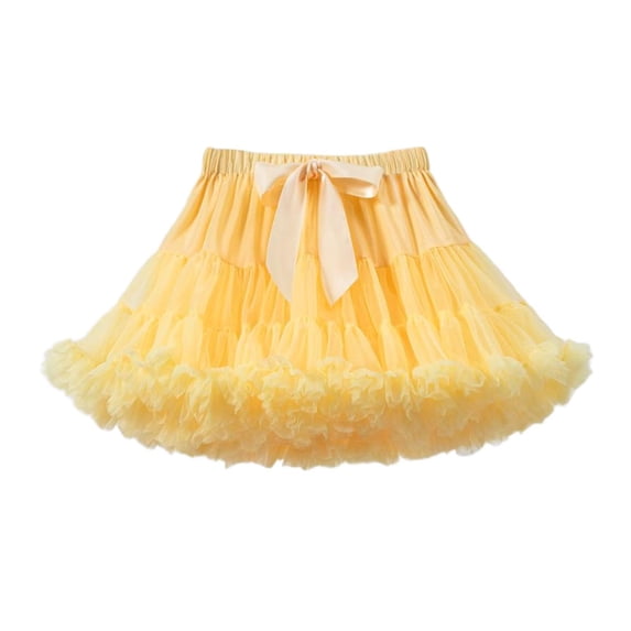 Avrntaa Girls Elastic Waist Tutu Skirt Puffy Princess Tulle Skirt Ballet Dance Pettiskirts Underskirt 1-10Y