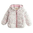thumbnail image 1 of Avrntaa Girls Winter Warm Snow Coat Floral Print Hood Puffer Jacket Zipper Cute Outwear, 1 of 8