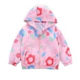 thumbnail image 1 of Avrntaa Girls Zipper Jacket - Cute Print Zip Up Dust Coats Kids Hooded Lightweight Jacket Kids Coats Pink Jacket Size 3T, 1 of 3