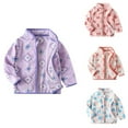 thumbnail image 1 of Avrntaa Jacket for Girls - Toddler Graphic Coats Winter Fleece Full Zip Coat Fall Jackets for Kids Purple Jacket Size 4T, 1 of 4