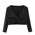 thumbnail image 1 of Avrntaa Kids Girls Cardigan Shrug Ballet Wrap Crop Top Knot Front Cover Up for 3-15Y, 1 of 5