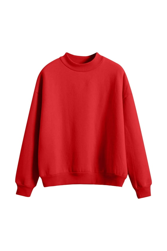 Kids Girls Crewneck Sweatshirts Loose Long Sleeve Pullover Tops Casual Solid T-shirt