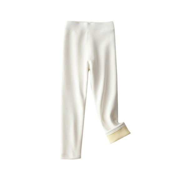 Avrntaa Kids Girls Sherpa Fleece Pant Thicken Warm Tight Legging Cozy Soft Layer Pants for 3-13Y