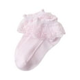 thumbnail image 1 of Avrntaa Little Girls Cotton Crew Socks Mesh Ruffle Frilly Sweet Dress Socks for 1-10 Years, 1 of 6