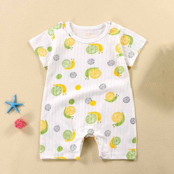 Avrntaa Newborn Baby Boy Romper Jumpsuit - Summer Outfits Infant Short Sleeve Romper Cute Clothes 3-12 Months