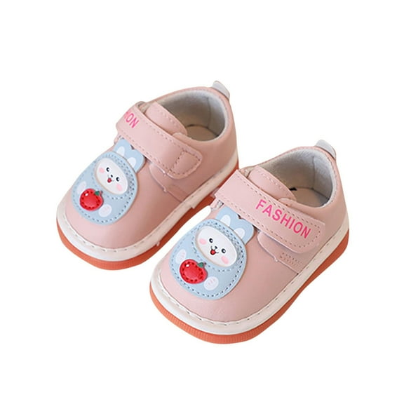 Avrntaa Newborn Infant Non Slip Crib Shoes - Toddler Rubber Sole First Walking Sneakers Big Kids Shoes Pink Shoes Size 3.5Toddler