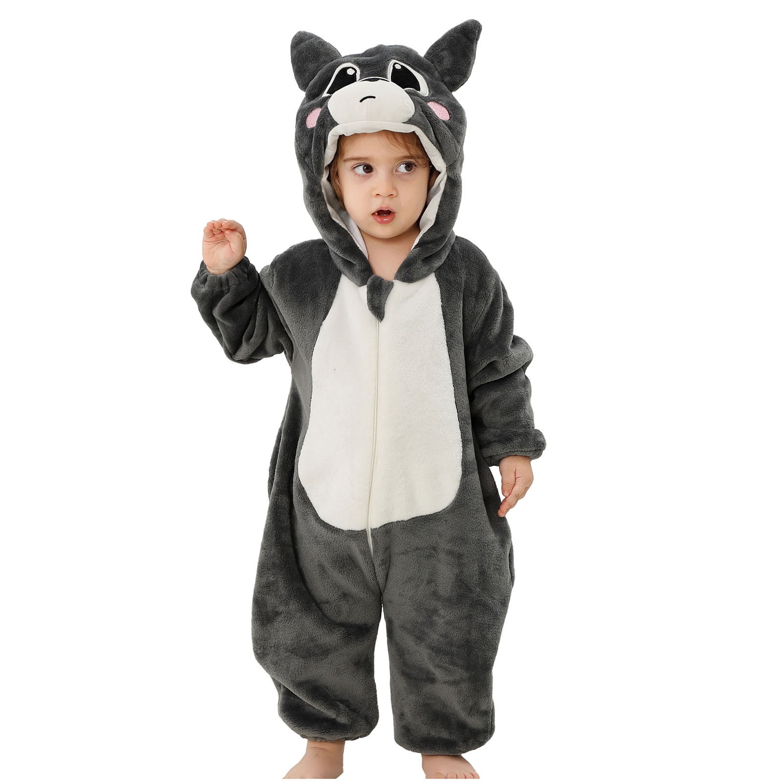 Mid-Season Romper For Newborn Baby Boy  In Terry Stuff Blue Color