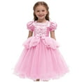 thumbnail image 1 of Avrntaa Princess Dress for Little Girls Floral Trim Tulle Dresses Birthday Party Ball Gown for 3-12Y, 1 of 7