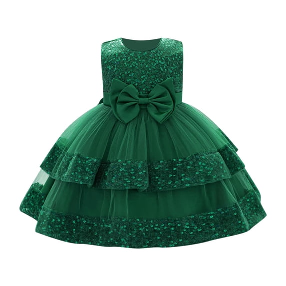 Avrntaa Sequin Tutu Dress for Toddler Girls, Tiered Tulle Birthday Party Prom Gown for Flower Girl 6M-3Y